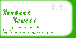 norbert nemeti business card